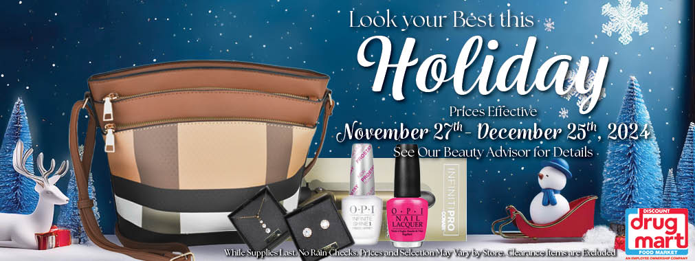 Holiday Beauty Book 11/27 through 12/25.